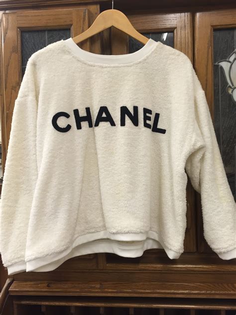 vintage chanel sweater for sale|authentic Chanel logo sweater.